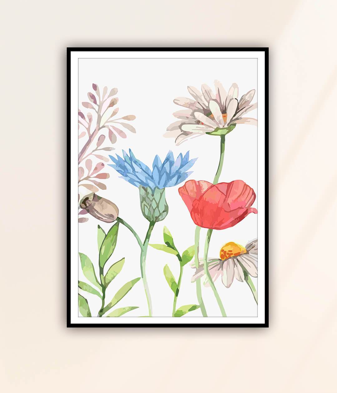 Set of 3 Language of Flowers Abstract Painting