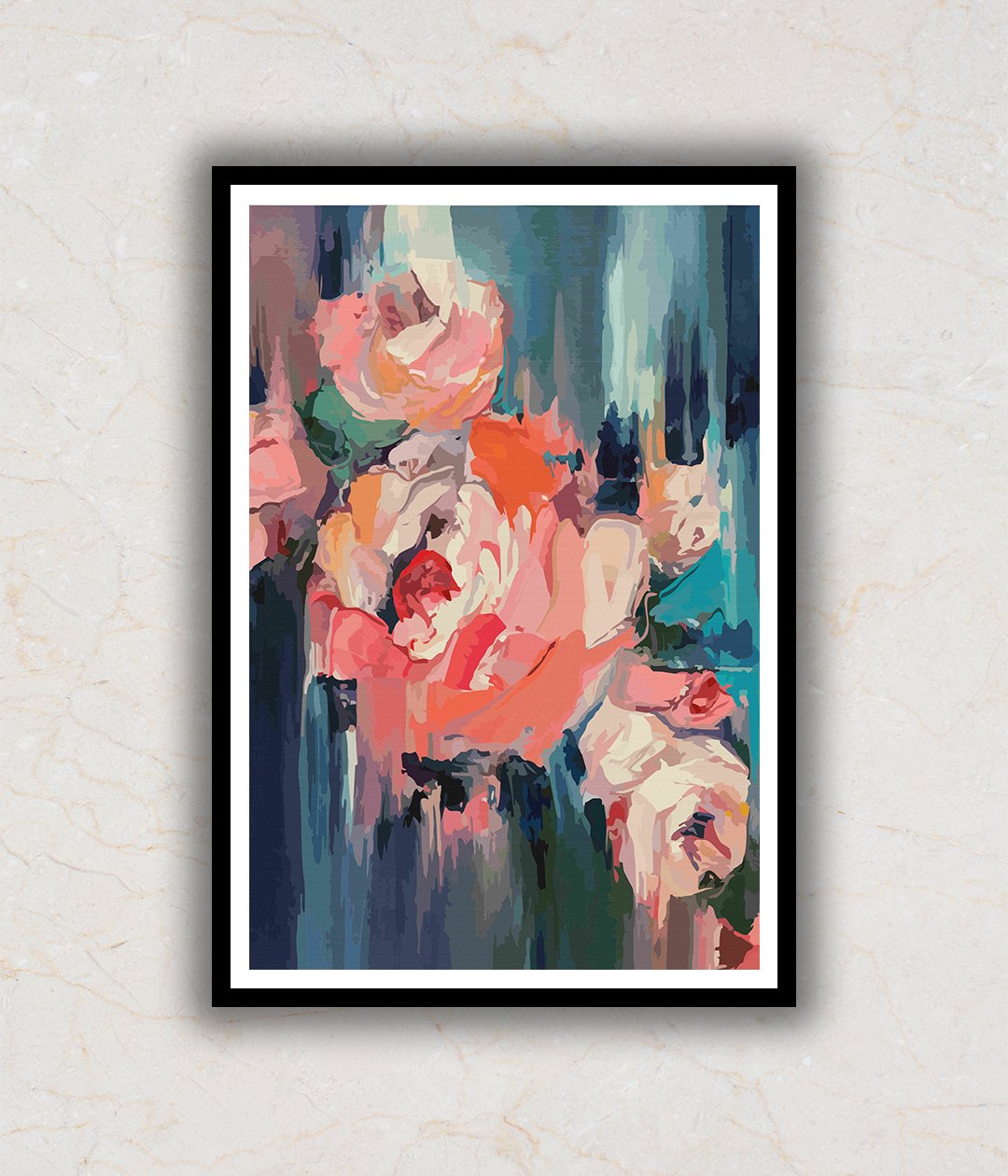 Blossoming Solace Abstract Flower Painting