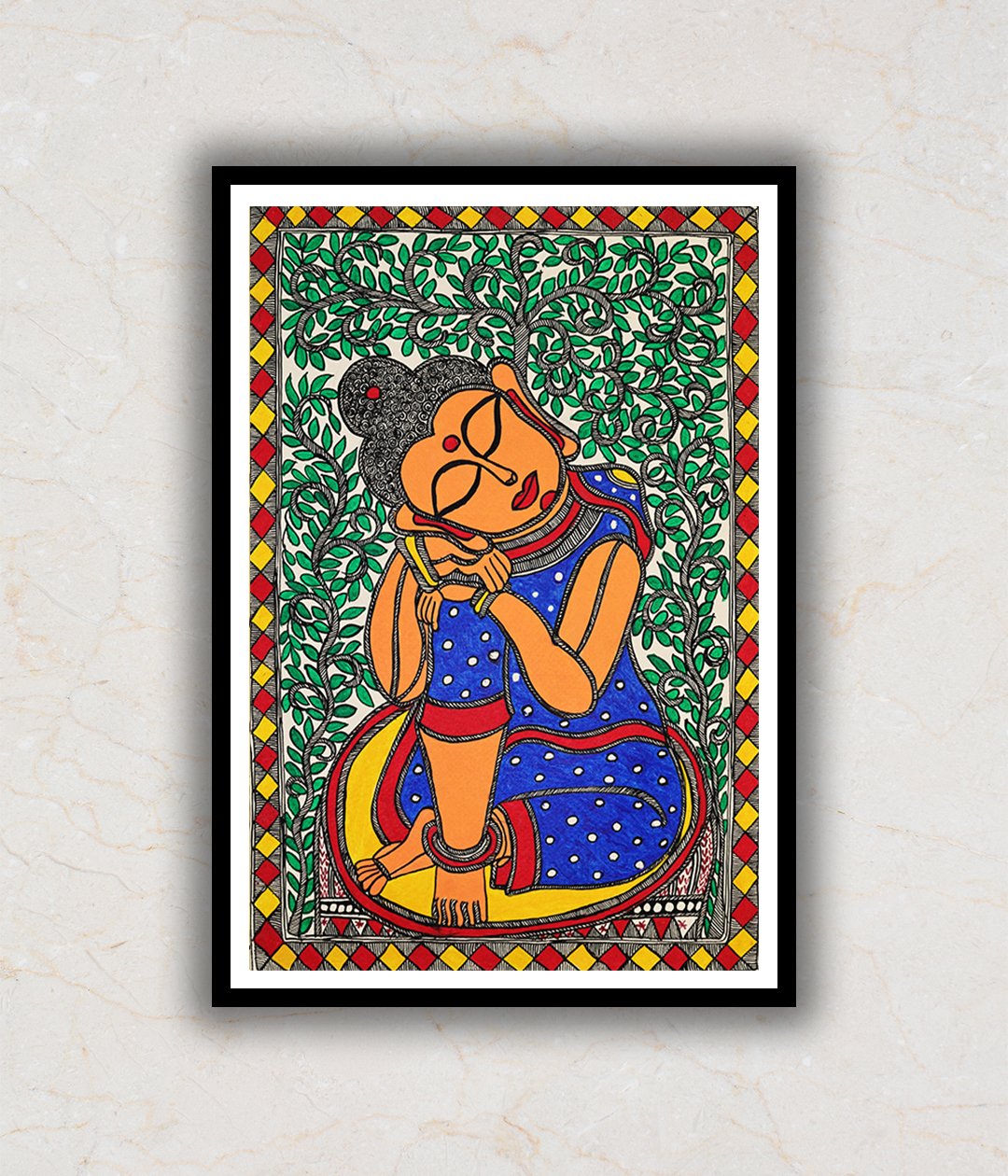 Buddha Madhubani Art Painting For Home Wall Art Decorg 2