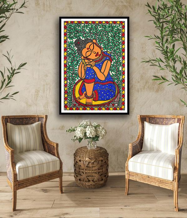 Buddha Madhubani Art Painting For Home Wall Art Decorg 2