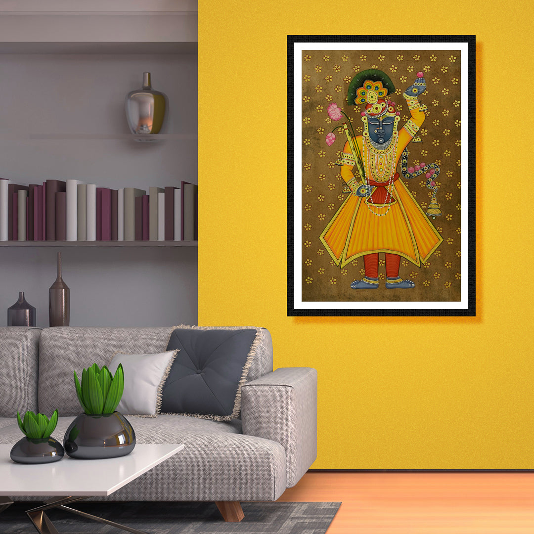 The Amber Radiance Pichwai Artwork Painting For Home Wall Decor