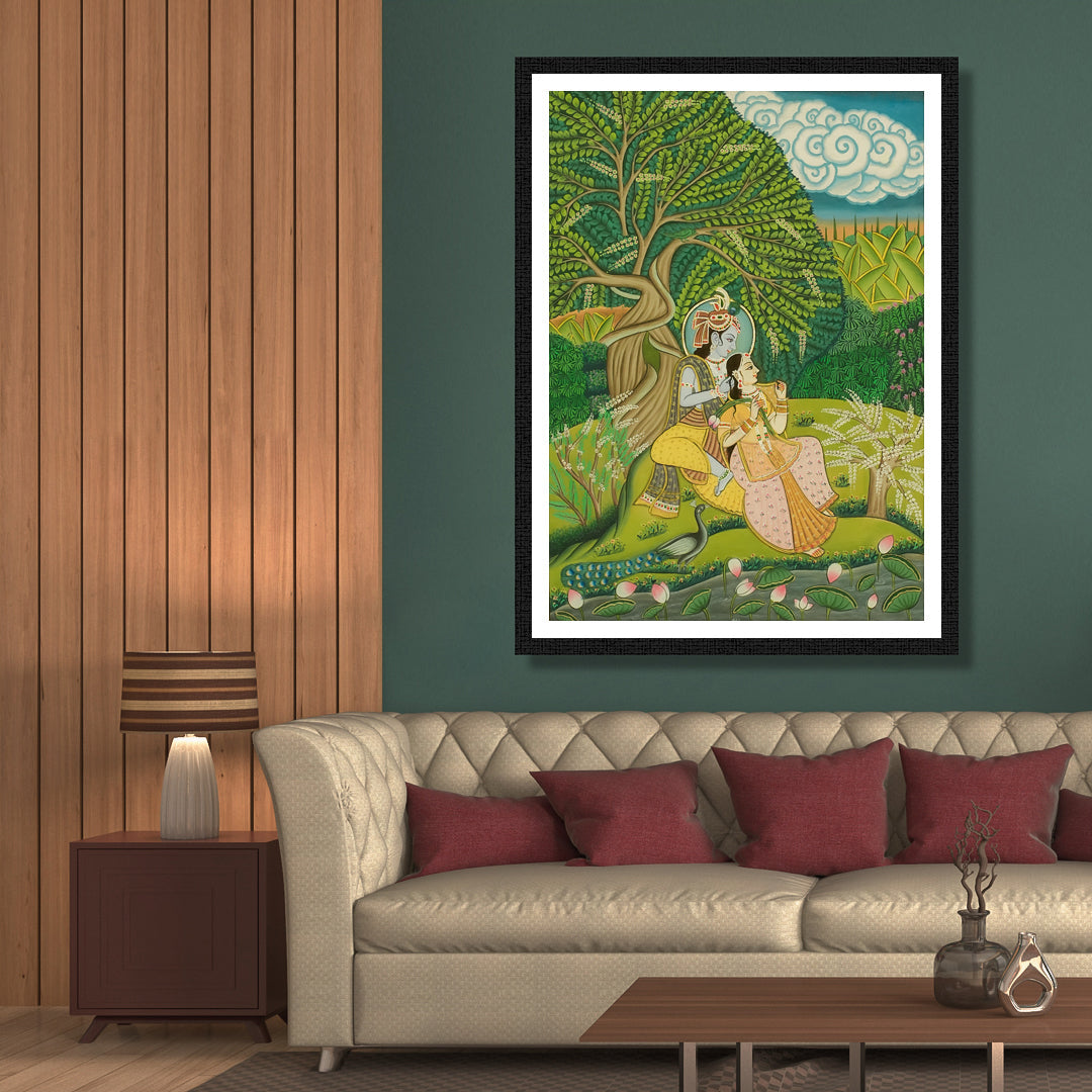 Landscaoe of Love Pichwai Artwork Painting For Home Wall Decor