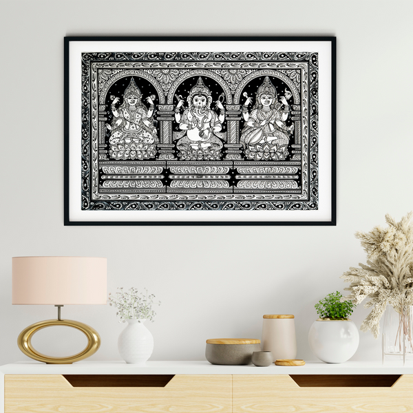 The Lakshmi Darbar Pattachitra Art Painting For Home Wall Art Decor