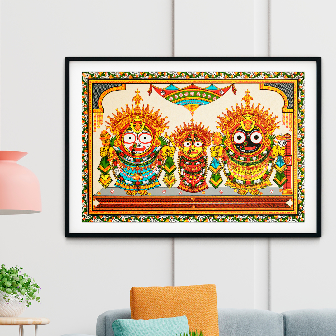 The Jagannath Darbar Pattachitra Art Painting For Home Wall Art Decor