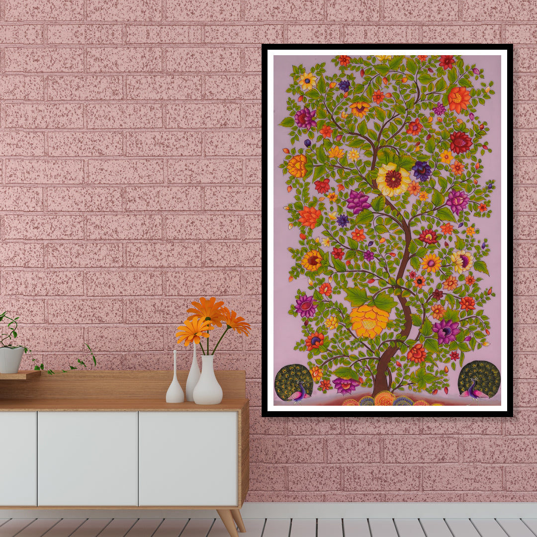 Tree of Life Kalamkari Artwork Painting For Home Wall Decor