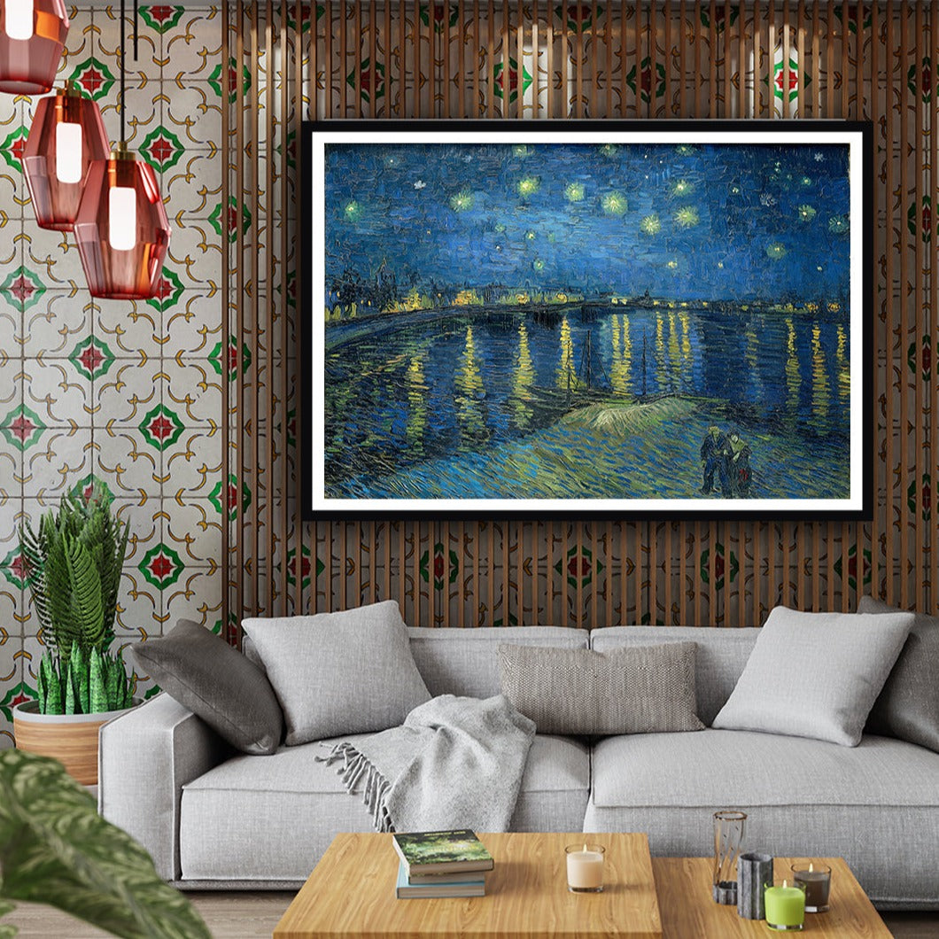 Starry Night Over the Rhone Artwork Painting For Home Wall Art DŽcor By Vincent Van Gogh