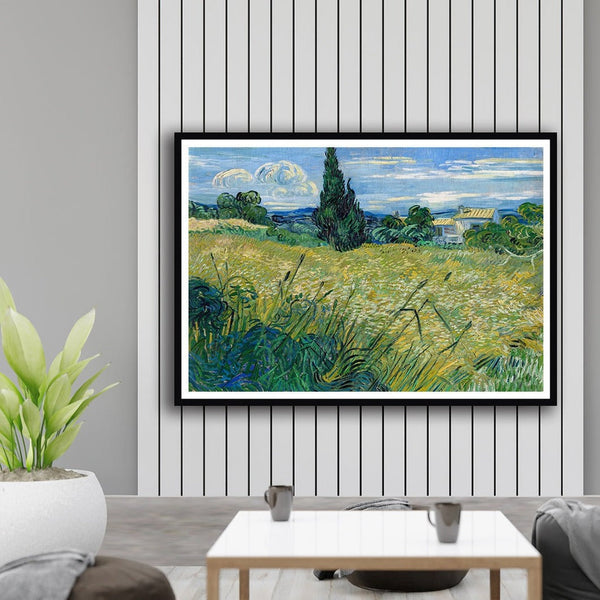 Green Wheat Field with Cypress (1889) Artwork Painting For Home Wall Art DŽcor By Vincent Van Gogh