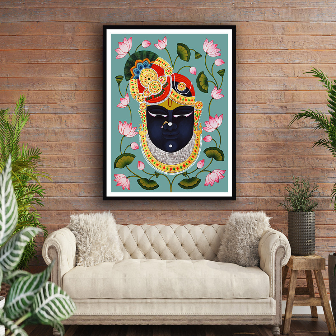 Shrinathji Mukharvind Pichwai Art Painting For Home Wall Art Decor 2