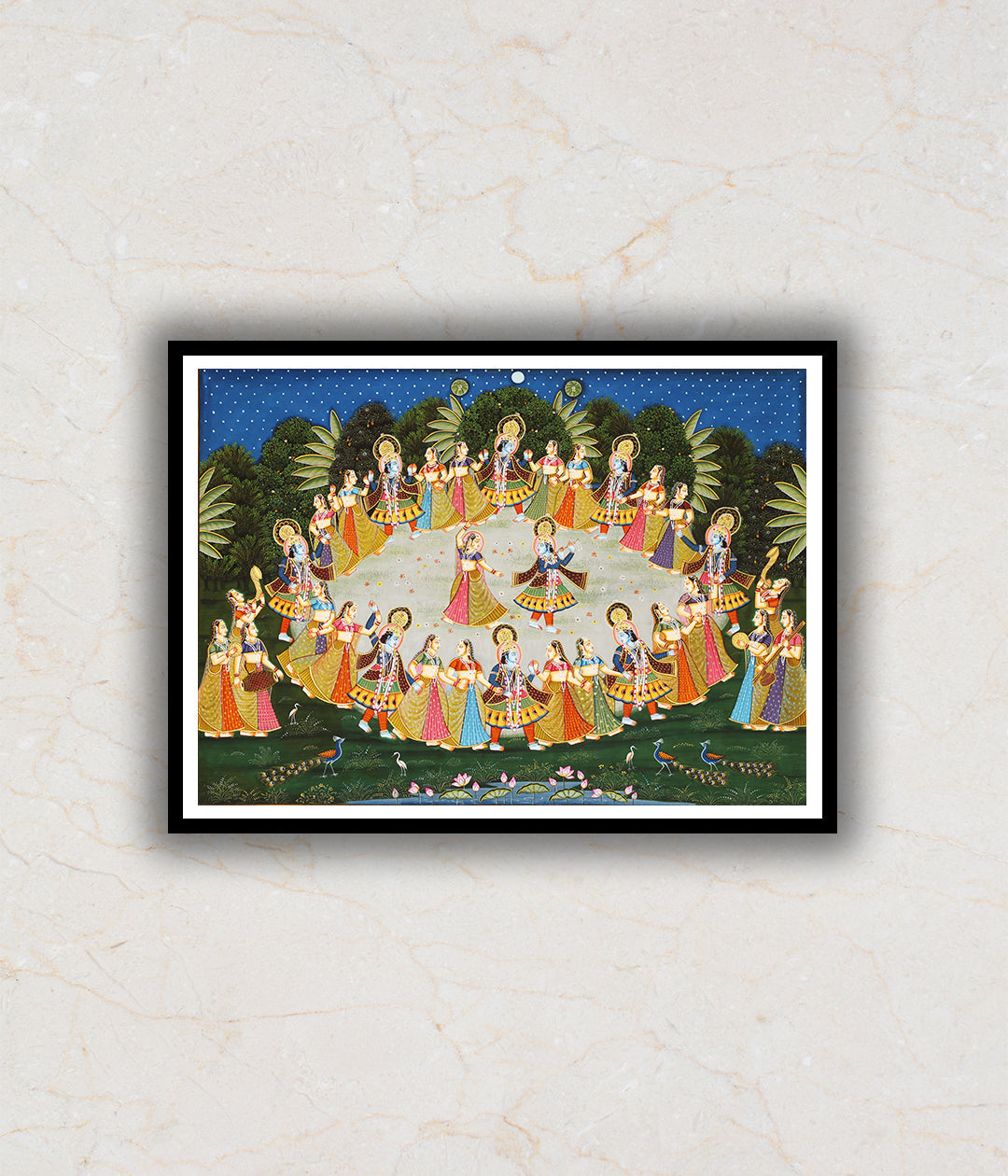 Raas Leela Pichwai Art Painting For Home Wall Art Decor