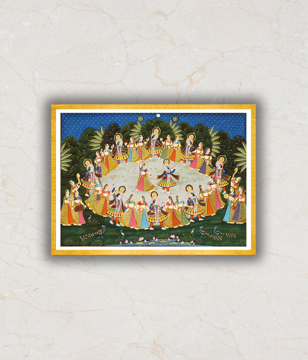 Raas Leela Pichwai Art Painting For Home Wall Art Decor