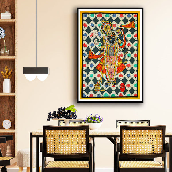 Shrinath ji Multicolored Pichwai Art Painting For Home Wall Art Decor