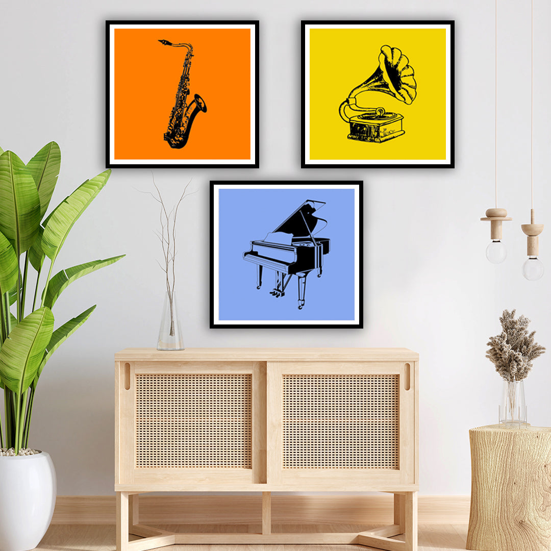 Set of 3 Beats of the Rainbow illustration Art painting