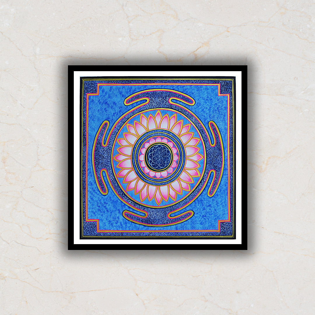 Flower of Life Yantra Artwork Painting For Home Wall DŽcor