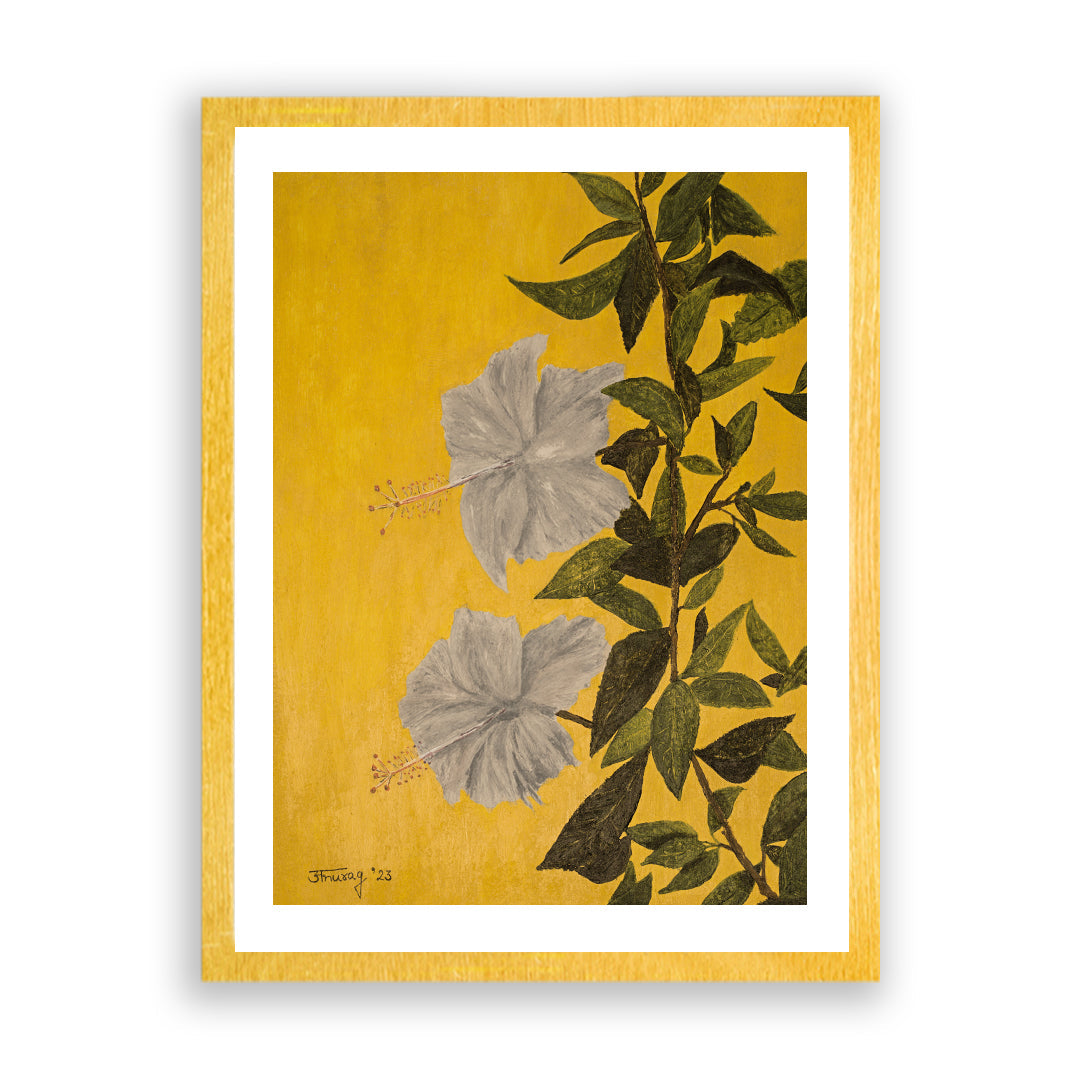 Minimal Floral 3 Artwork Painting by Anurag Anand For Home Wall Art