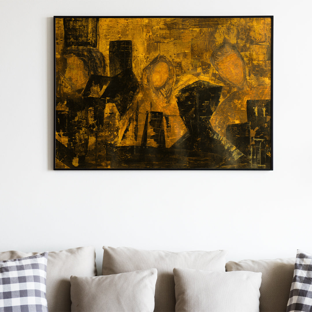 Life in the city Artwork Painting by Anurag Anand For Home Wall Art