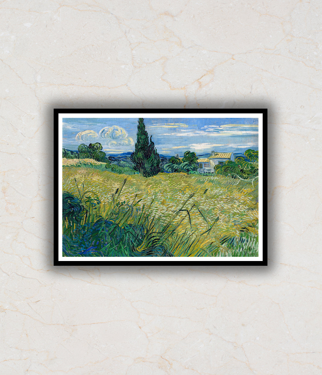 Green Wheat Field with Cypress (1889) Artwork Painting For Home Wall Art DŽcor By Vincent Van Gogh