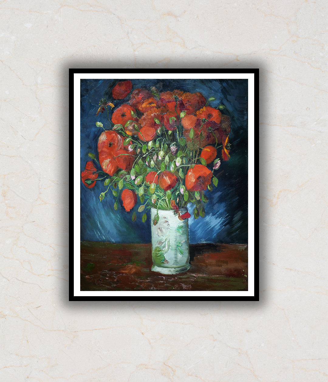 Vase with Poppies (1886) Artwork Painting For Home Wall Art DŽcor By Vincent Van Gogh