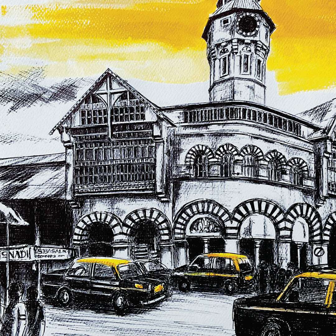 Crawford Market Mumbai Painting Artwork By Bharat For Home Wall