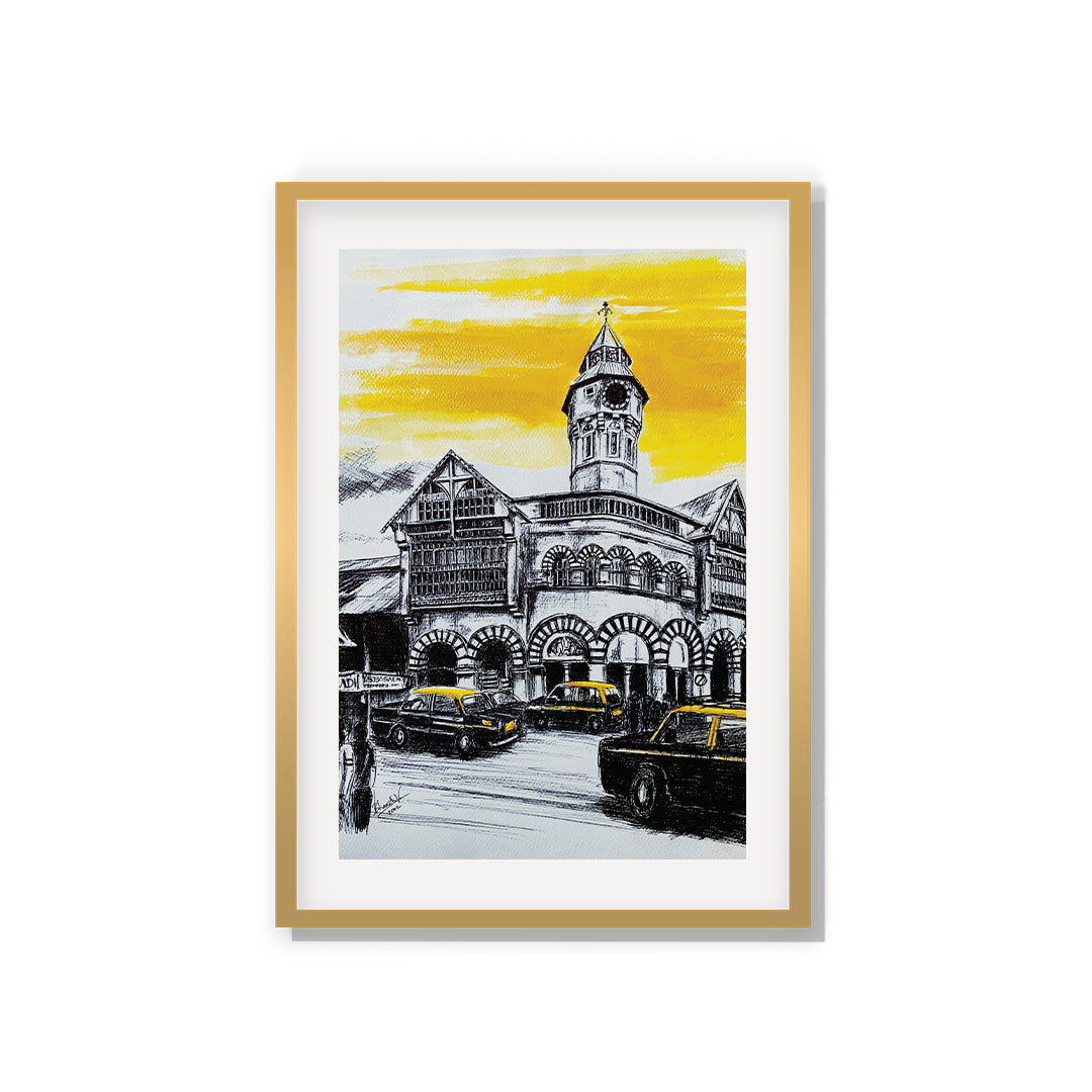 Crawford Market Mumbai Painting Artwork By Bharat For Home Wall