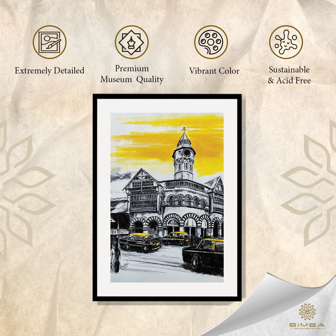 Crawford Market Mumbai Painting Artwork By Bharat For Home Wall