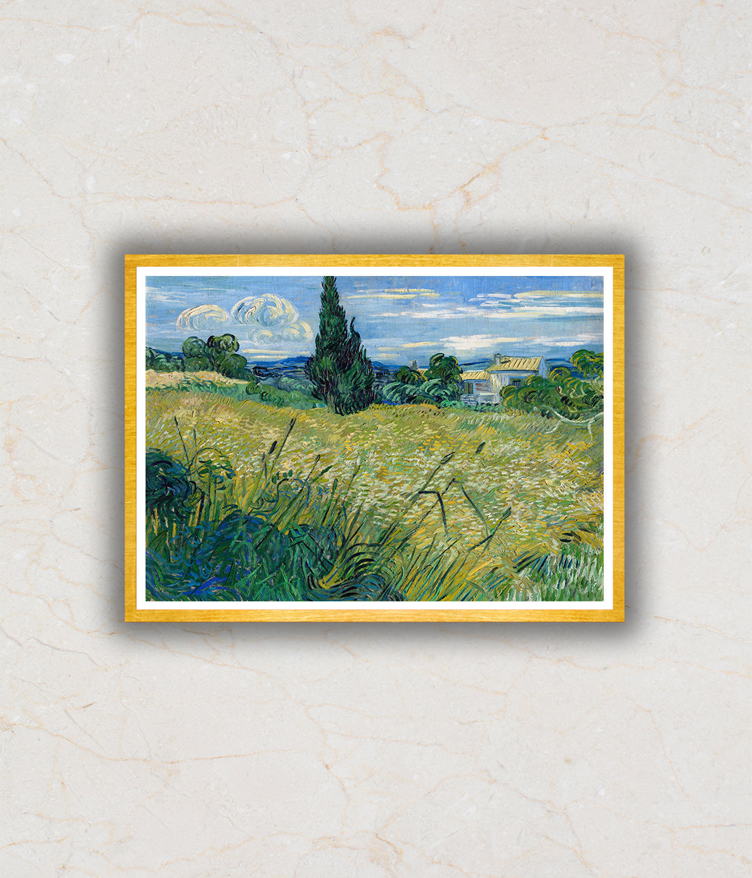 Green Wheat Field with Cypress (1889) Artwork Painting For Home Wall Art DŽcor By Vincent Van Gogh