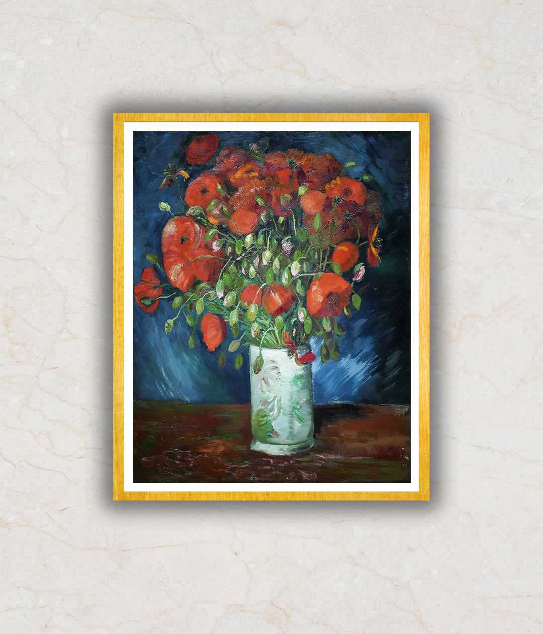 Vase with Poppies (1886) Artwork Painting For Home Wall Art DŽcor By Vincent Van Gogh