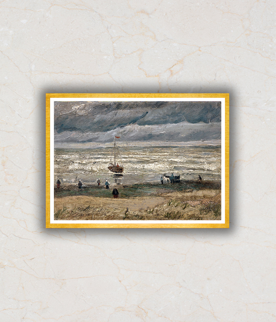 Beach at Scheveningen in Stormy Weather Artwork Painting For Home Wall Art DŽcor By Vincent Van Gogh