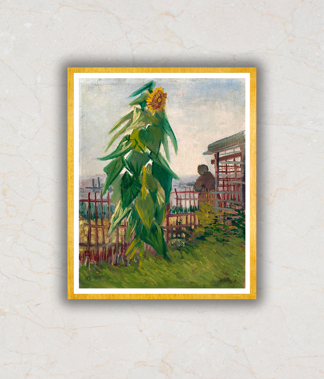 Allotment with Sunflower (1887) Artwork Painting For Home Wall Art DŽcor By Vincent Van Gogh