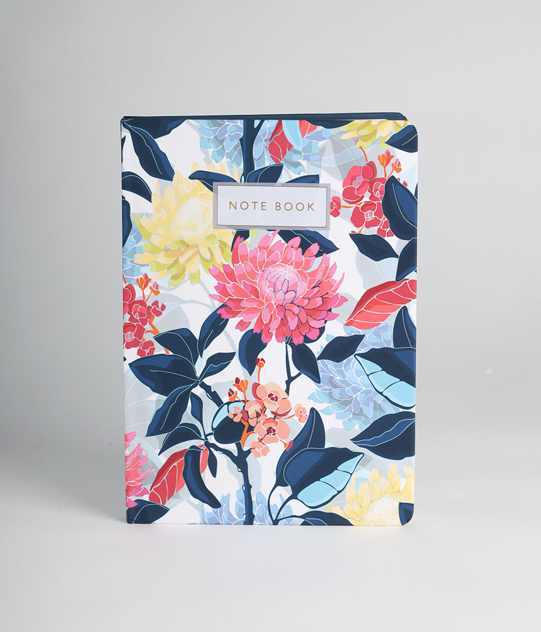 Once and Floral Hardbound Notebook Journal Diary with Matt Lamination Accents