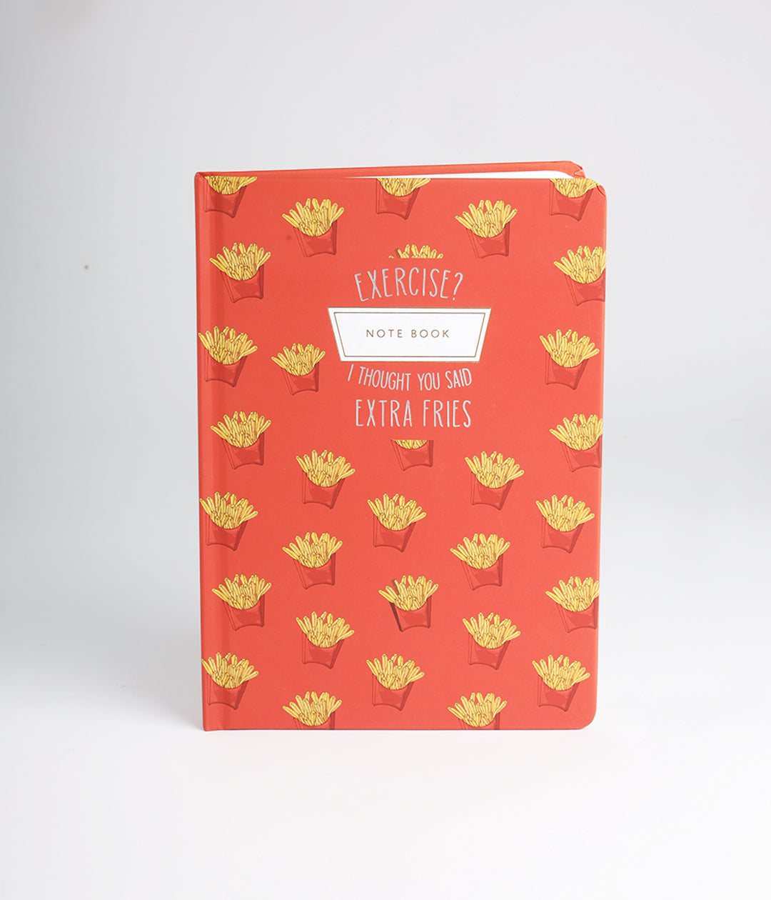 It's Fries-Day! Hardbound Notebook Journal Diary with Silver Foil Accents