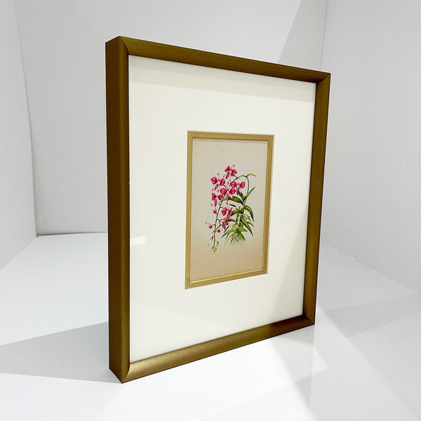 Orchid Metal Framed Floral Artwork Painting