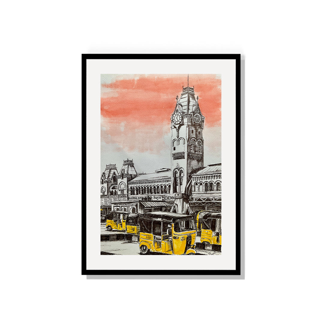 Madras Central Painting Artwork By Bharat For Home Wall