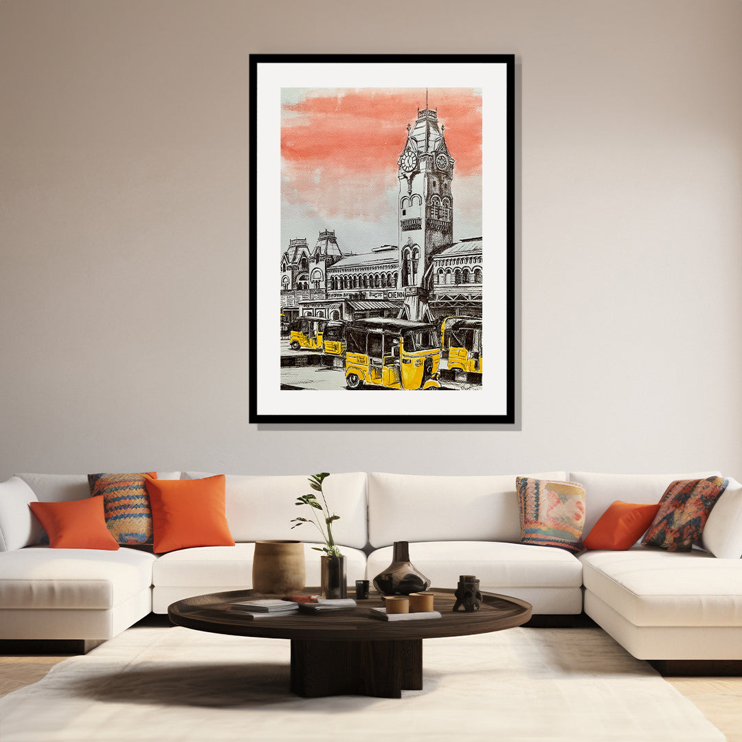 Madras Central Painting Artwork By Bharat For Home Wall