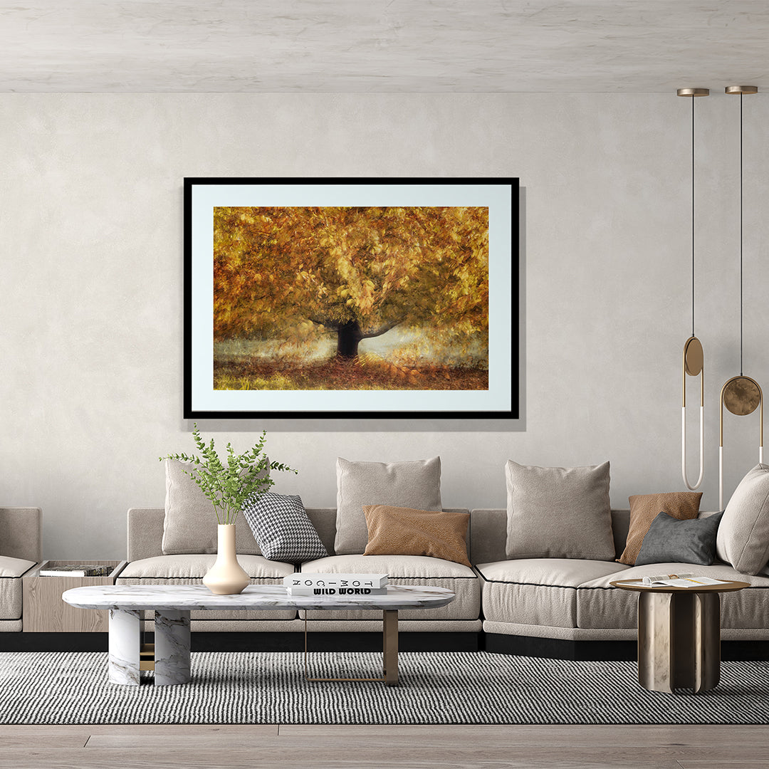 The Autumn Flame Artwork Painting By Nel Telson