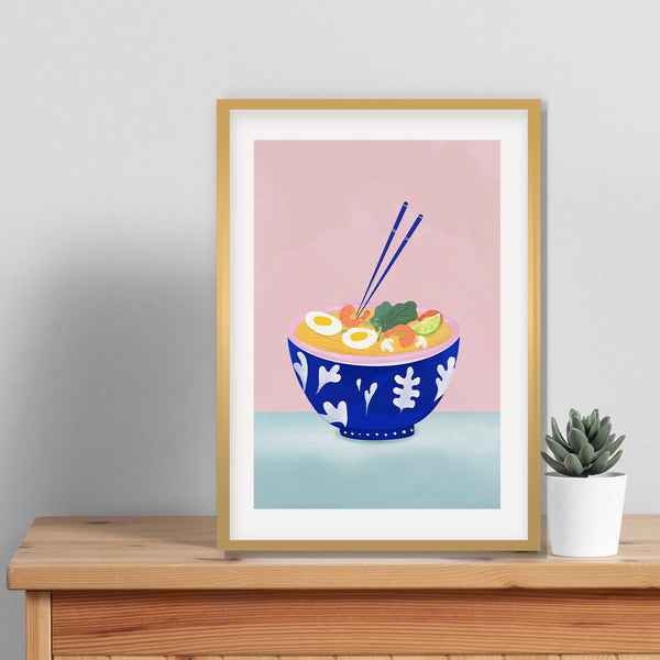 Ramen Bowl Petra Lidze Painting Artwork For Home Wall Dacor