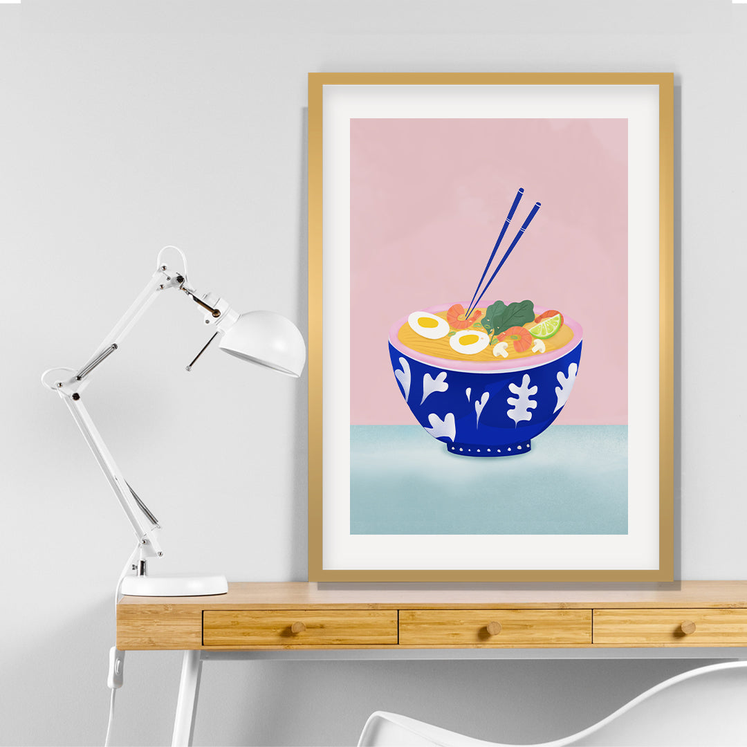 Ramen Bowl Petra Lidze Painting Artwork For Home Wall Decor