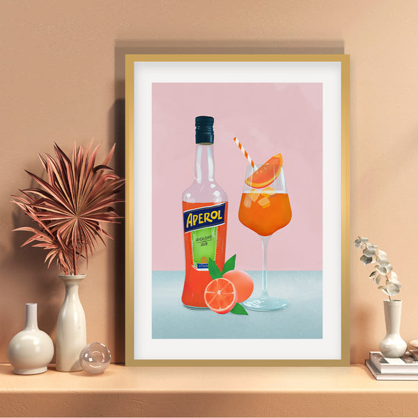 Aperol Spritz Petra Lidze Painting Artwork For Home Wall Dacor