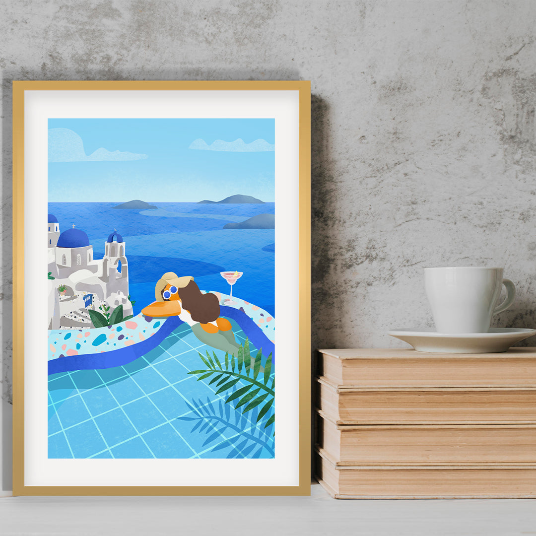 Summer in Greece Petra Lidze Painting Artwork For Home Wall Decor