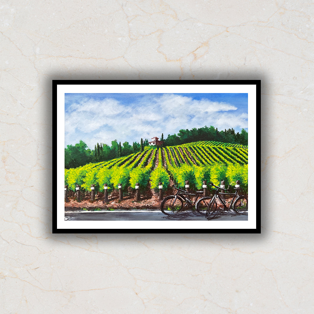 Tuscan Vineyards Painting Artwork For Home Wall Decor