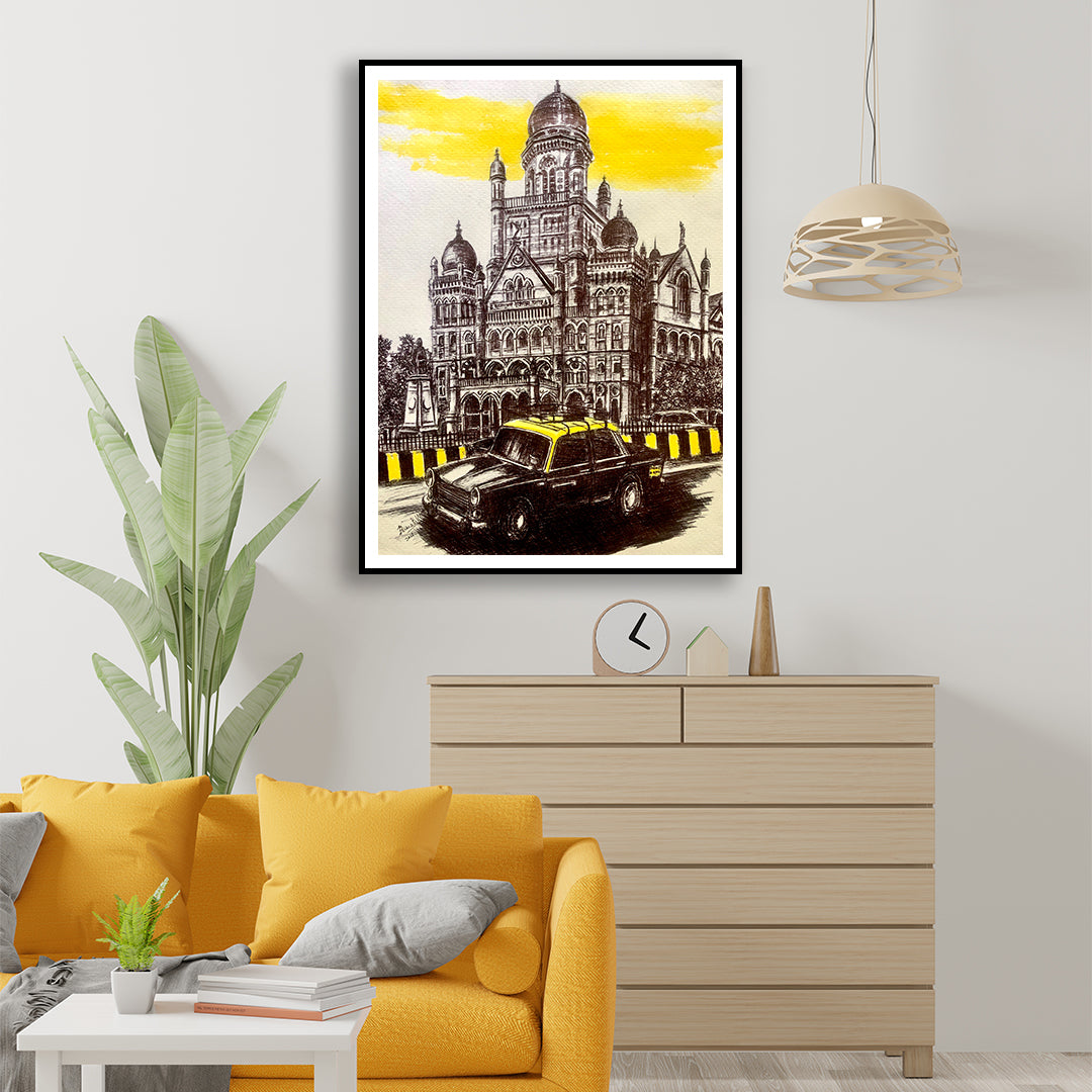 Mumbai BMC Building Paitning Artwork For Home Wall Decor