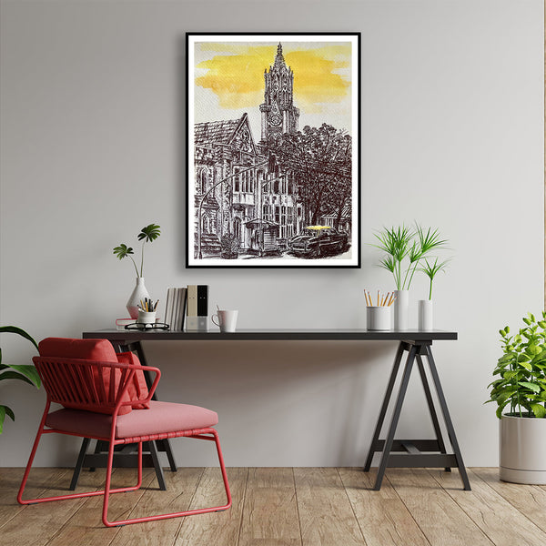 Mumbai High Court Paitning Artwork For Home Wall Decor