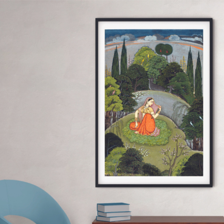 Radha Waiting For Her Beloved Krishna Art Painting For Home Wall Art Decor