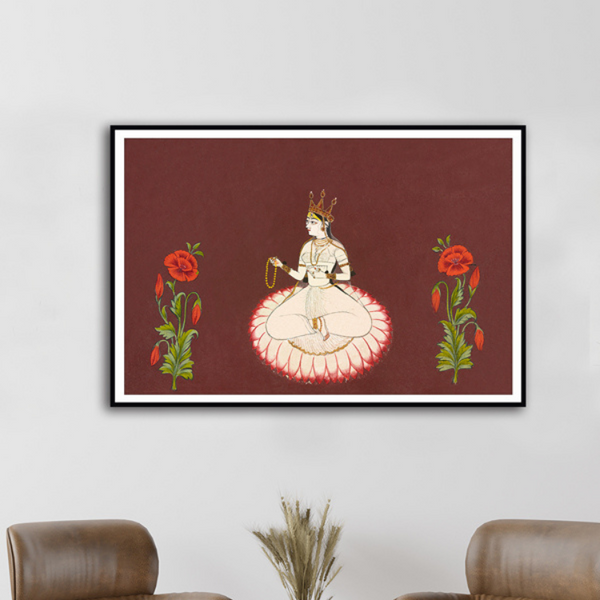 Saraswati Folio From a Goddess Series Artwork Painting For Home Wall Art DŽcor