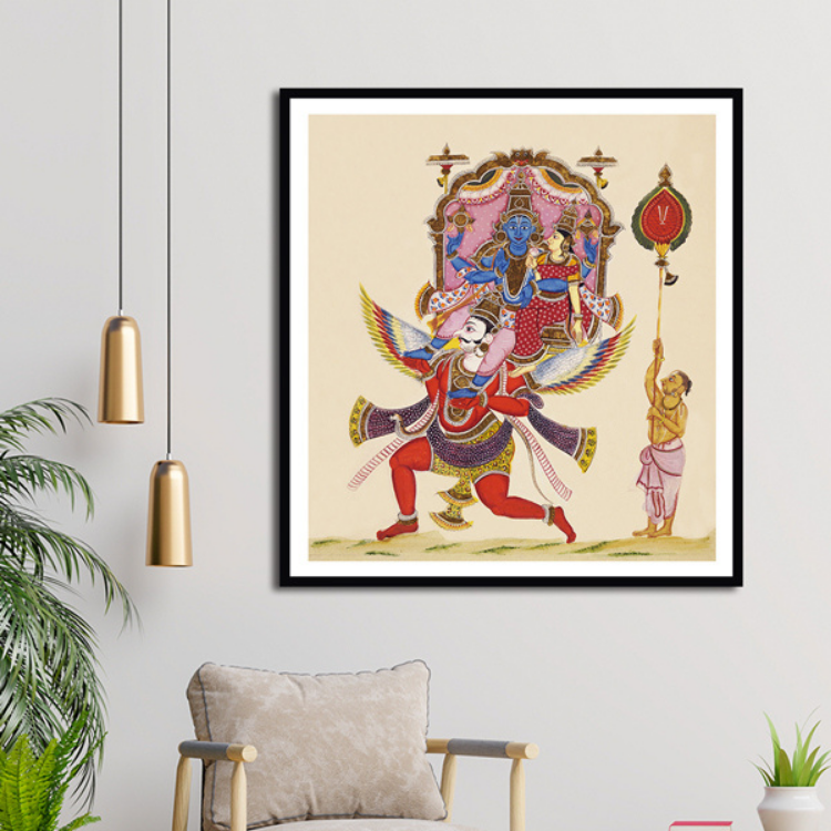 Lakshmi Vishnu Artwork Painting For Home Wall Art DŽcor