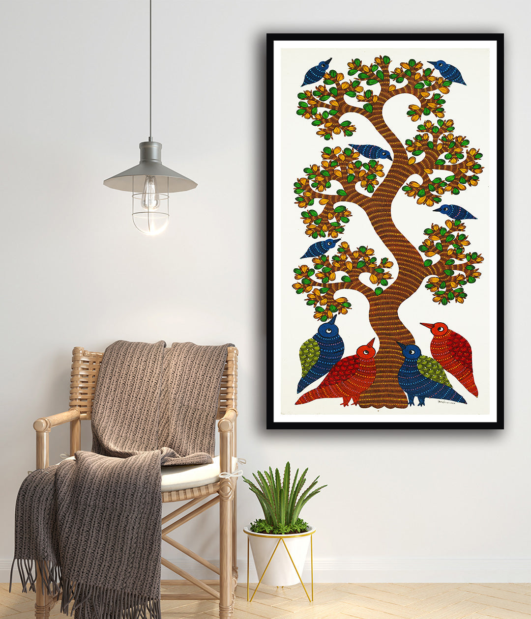 Ancestry Gond Art Painting For Home Wall Art Decor