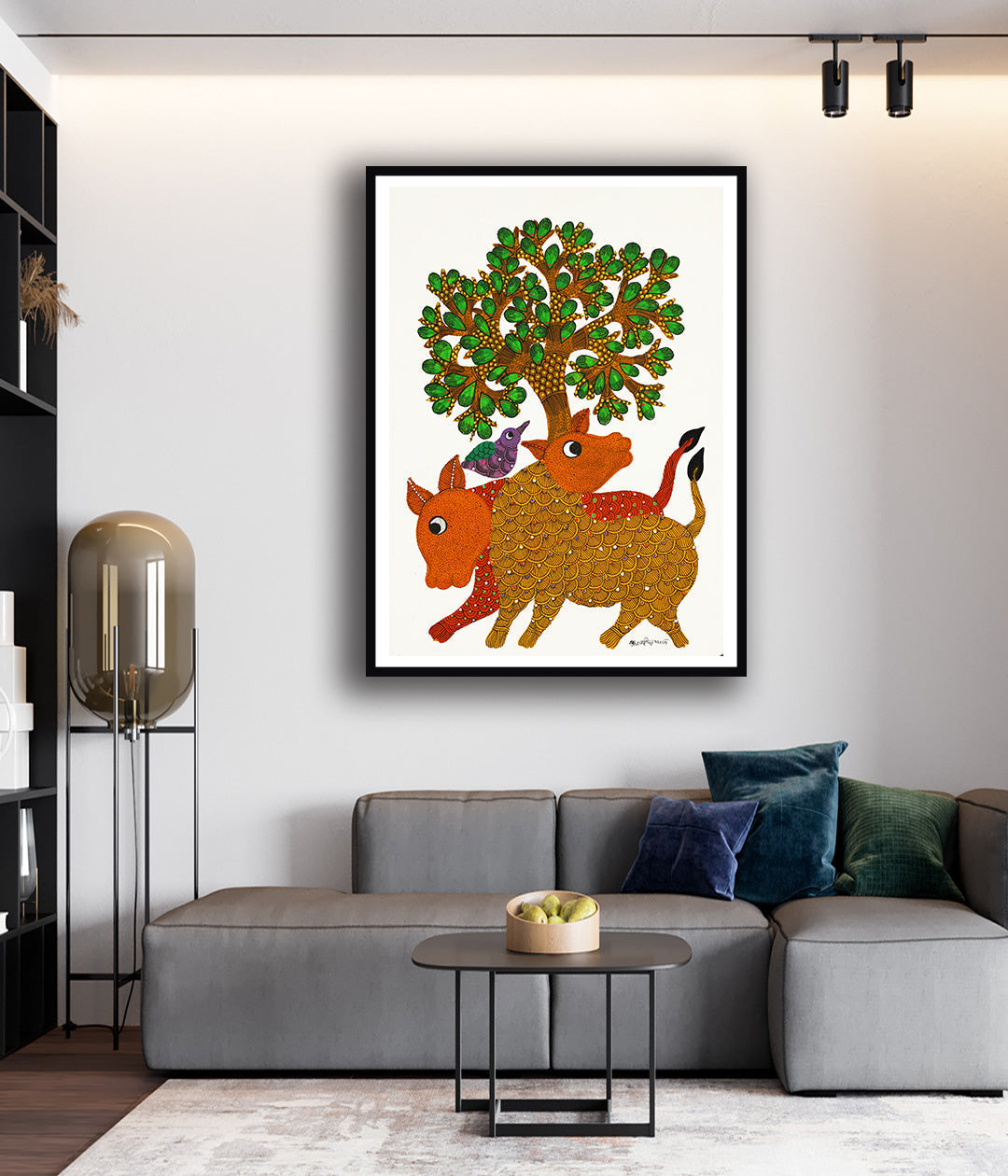 Beasts of the Jungle Gond Art Painting For Home Wall Art Decor