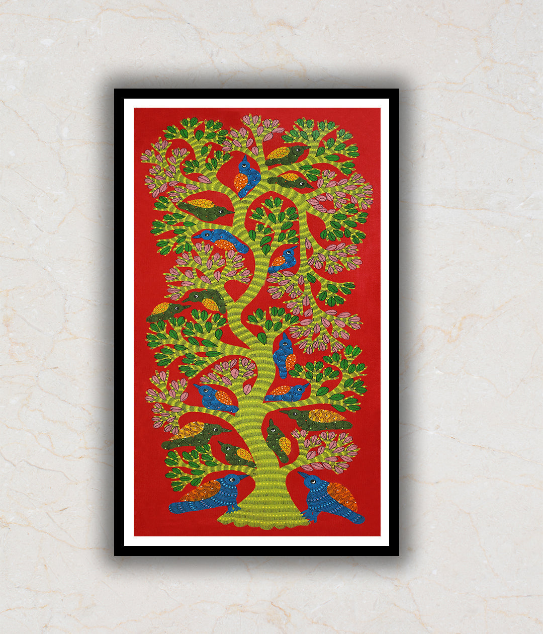 Surkh Gond Art Painting For Home Wall Art Decor