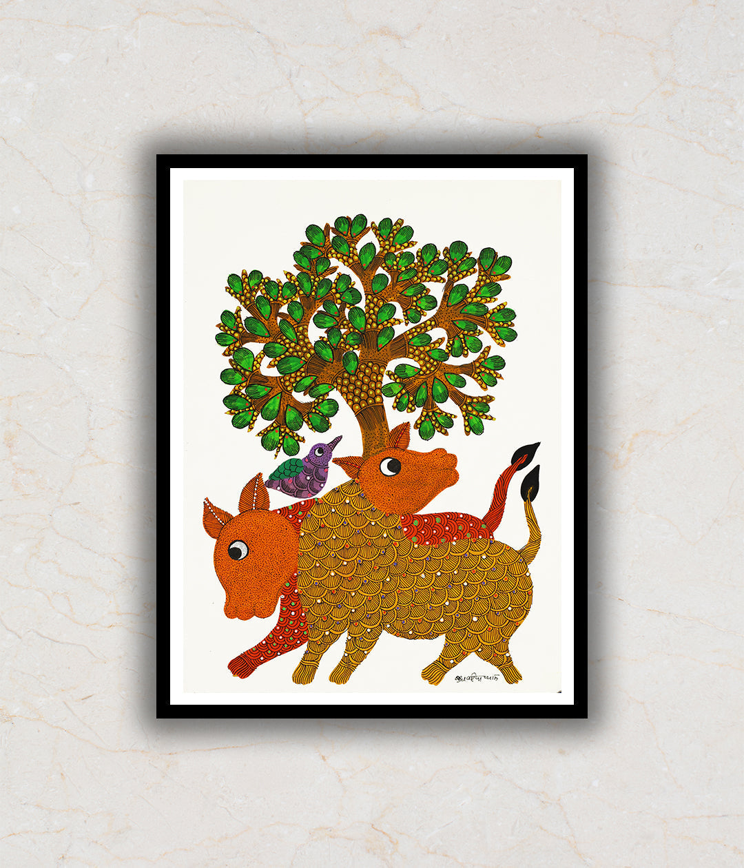 Beasts of the Jungle Gond Art Painting For Home Wall Art Decor