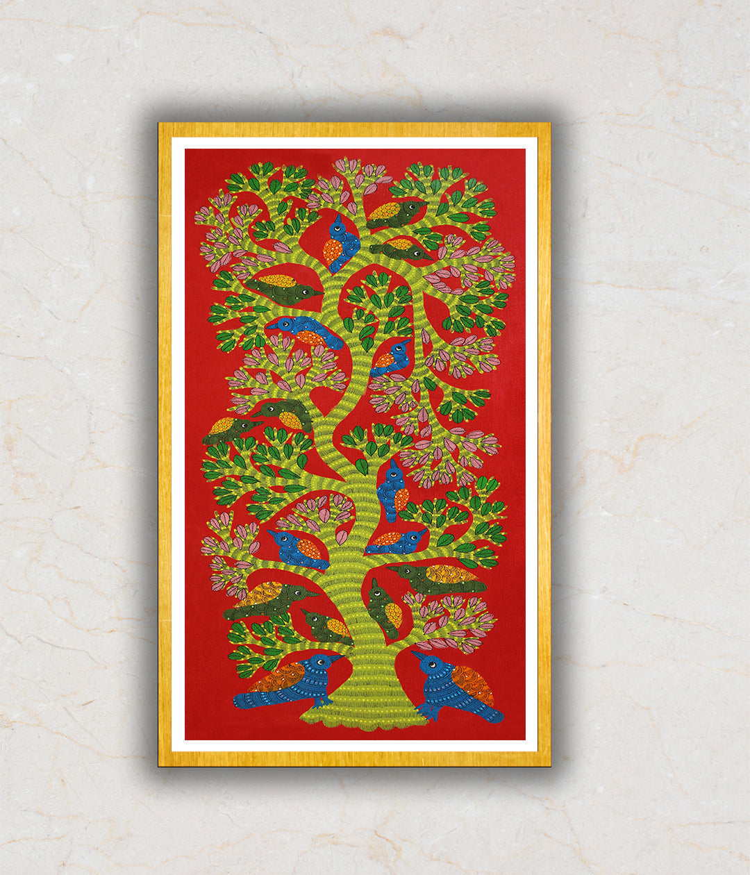 Surkh Gond Art Painting For Home Wall Art Decor