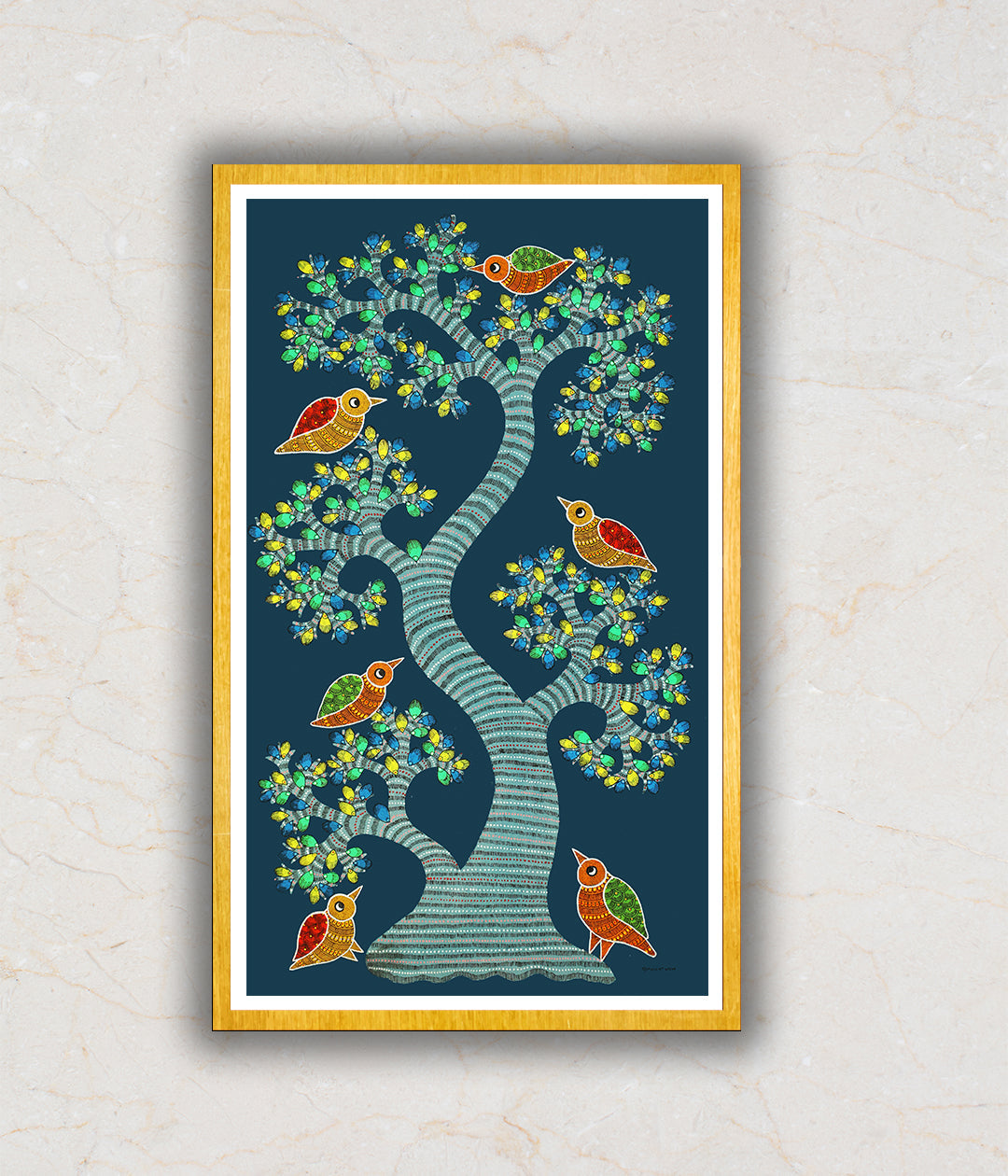 Aasmani Gond Art Painting